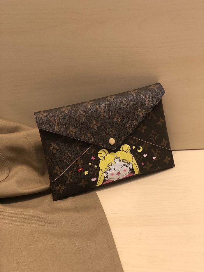 LOUIS VUITTON 루이비통 2020 포쉐트 키리가미 클러치백,M62034,LOUB1833,23cm,브라운