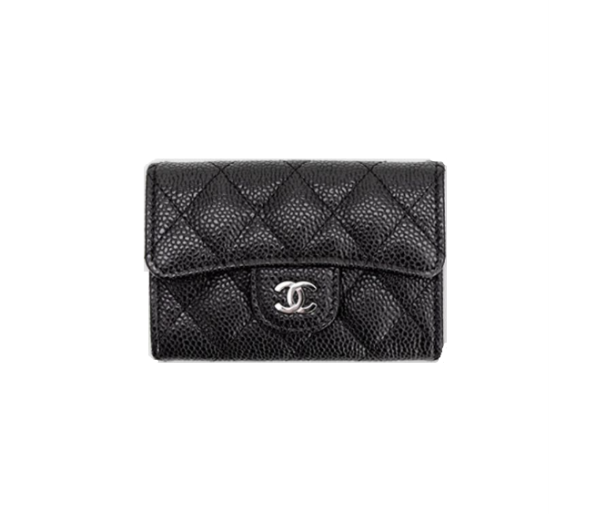 34위 CHANEL 샤넬 카드지갑 케비어 은장 A80799