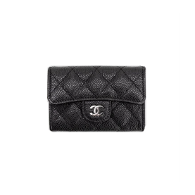 34위 CHANEL 샤넬 카드지갑 케비어 은장 A80799