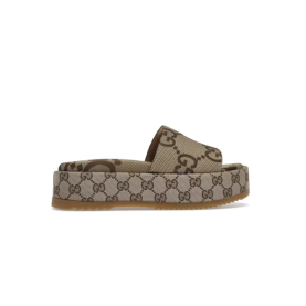 44위 GUCCI 구찌 안젤리나 캔버스 플랫폼 슬라이드 슬리퍼