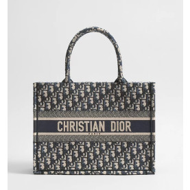 DIOR 디올 자카드 오블리크 북토트백