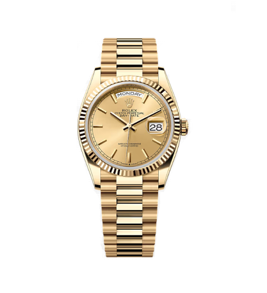 24위 ROLEX 로렉스 데이데이트 샴폐인 다이얼 옐로우 골드 금통 36mm