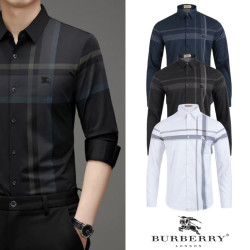 ●8월 판매 18위● BURBERRY 버버리 패턴 스퀘어 기마자수 실켓 셔츠