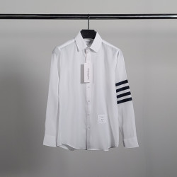 THOM BROWNE 톰브라운 사선완장 린넨 셔츠 2COLOR