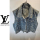●8월 판매 9위● LOUIS VUITTON 루이비통 자카드 빈티지 데님베스트
