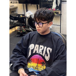 BALENCIAGA 발렌시아가 트로피칼 로고 프린팅 루즈핏 긴팔티셔츠 2COLOR