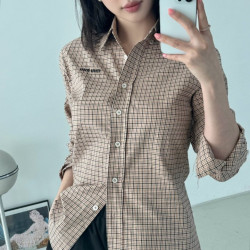 MIUMIU 미우미우 여성 체크 셔츠