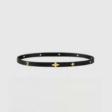 LOUIS VUITTON 루이비통 미니 플라워그램 스터드 벨트 M4281U (금장/은장)