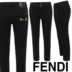 FENDI 펜디 몬스터 로고 블랙 슬림 일자진