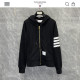 THOM BROWNE 톰브라운 사선완장 시그니쳐 코튼 후드집업 3COLOR