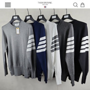 ●9월 판매 9위● THOM BROWNE 톰브라운 캐시미어 사선 니트 5COLOR