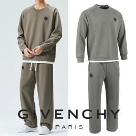 GIVENCHY 지방시 레더로고 레이어드 맨투맨 셋업