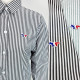 MAISON KITSUNE 메종키츠네 트리컬러 스트라이프 셔츠