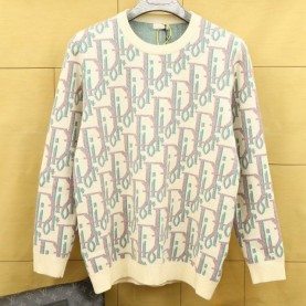 DIOR 디올 자카드 라운드 니트 스웨터