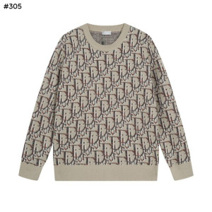 DIOR 디올 자카드 라운드 니트 스웨터