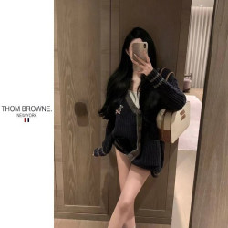 THOM BROWNE 톰브라운 퍼피패치 니트 가디건