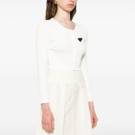 PRADA 프라다 골지 라운드 가디건 3COLOR