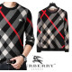 BURBERRY 버버리 체크 사선 램스울 니트 2COLOR