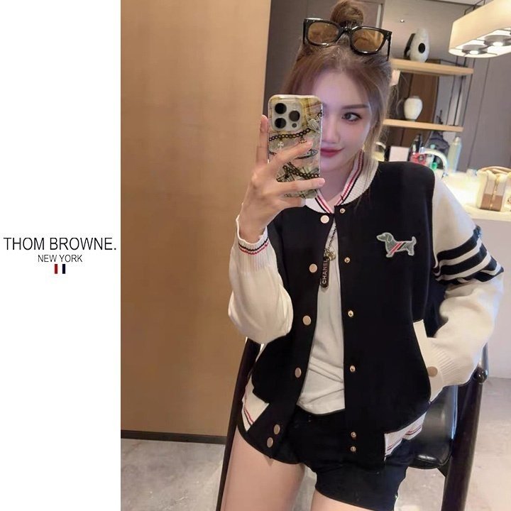 THOM BROWNE 톰브라운 배색 퍼피 야구점퍼 3COLOR