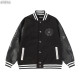 CHROME HEARTS 크롬하츠 크로스 레더 홀스슈 바시티 자켓