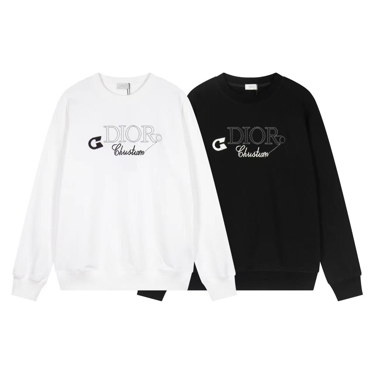 DIOR 디올 옷핀 자수 로고 맨투맨