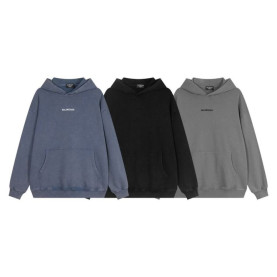 BALENCIAGA 발렌시아가 자수 로고 워싱 후드