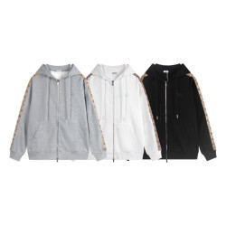 BURBERRY 버버리 체크 트리밍 후드집업