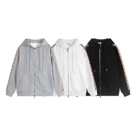 BURBERRY 버버리 체크 트리밍 후드집업