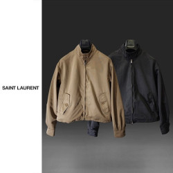 SAINT LAURENT 생로랑 블루종 면자켓