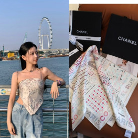 CHANEL 샤넬 실크 스카프 2COLOR