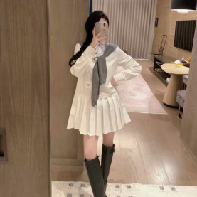 THOM BROWNE 톰브라운 셔츠 원피스&숄 세트