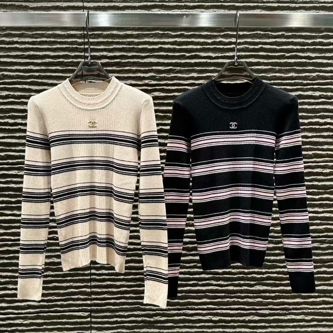 CHANEL 샤넬 스트라이프 니트