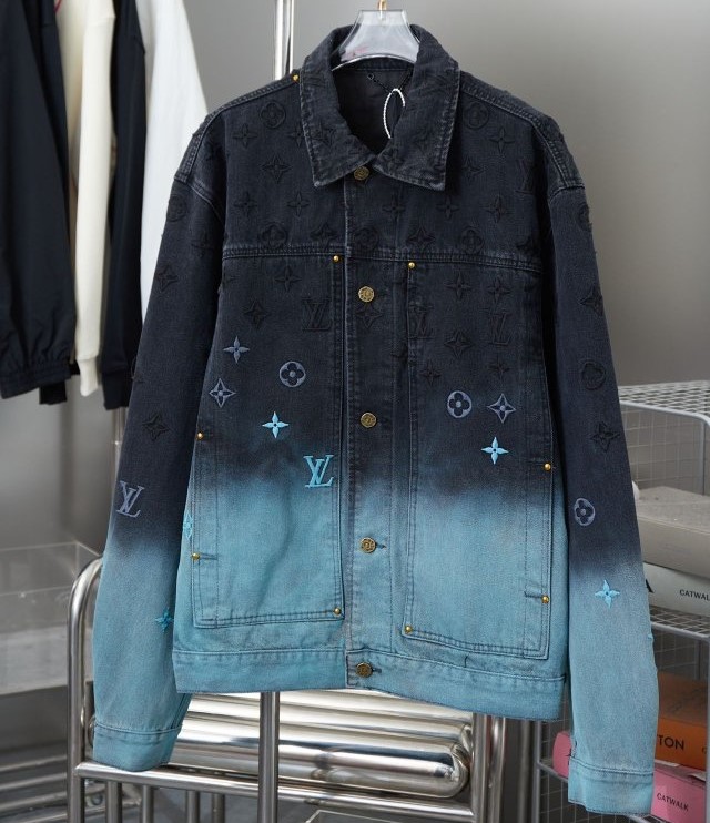 LOUIS VUITTON 루이비통 엠브로이더드 데님 자켓