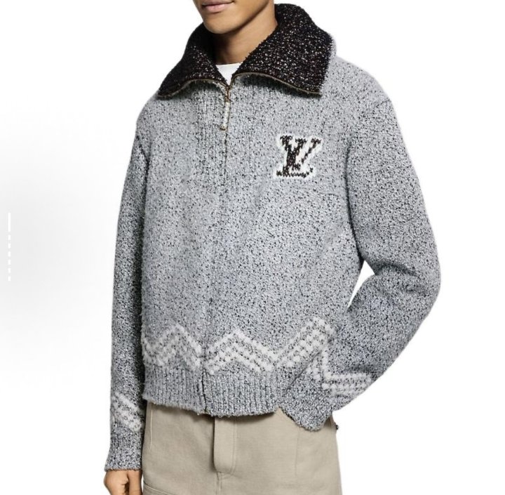 LOUIS VUITTON 루이비통 지퍼 니티드 블루종