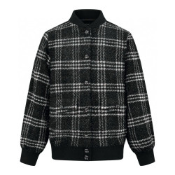 CHANEL 샤넬 트위드 울 숏 카라 체크 자켓