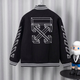 OFF-WHITE 오프화이트 다이애그널 바시티 자켓