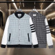 THOM BROWNE 톰브라운 체크 니트 보머 자켓