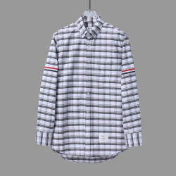 THOM BROWNE 톰브라운 스트라이프 암밴드 체크 셔츠