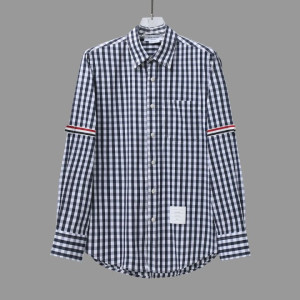 THOM BROWNE 톰브라운 스트라이프 암밴드 깅엄 체크 셔츠