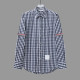 THOM BROWNE 톰브라운 스트라이프 암밴드 깅엄 체크 셔츠