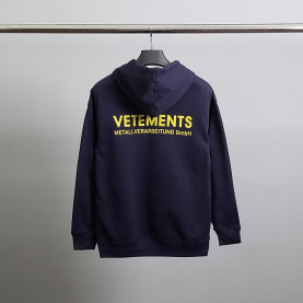 VETEMENTS 베트멍 옐로우로고 코튼 후드티