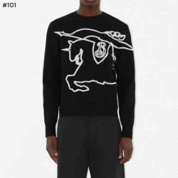 BURBERRY 버버리 한정판 프리미엄 자카드 라운드 니트 스웨터