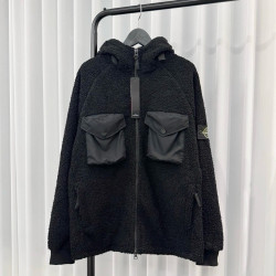STONE ISLAND 스톤아일랜드 투포켓 플리스 후드집업