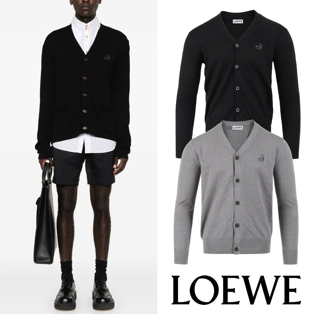 LOEWE 로에베 아나그램자수 울 가디건