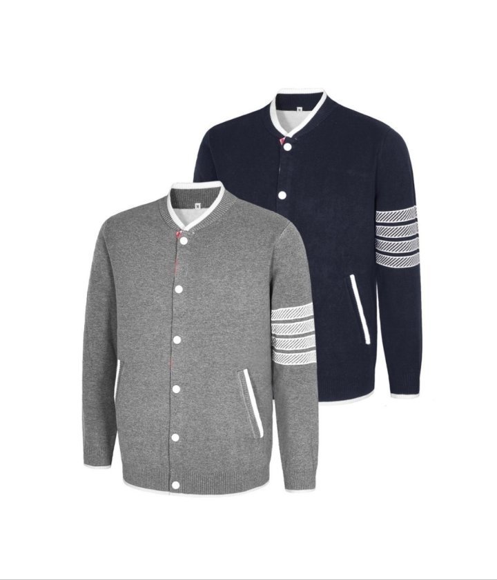 THOM BROWNE 톰브라운 사선 니트 집업 2COLOR