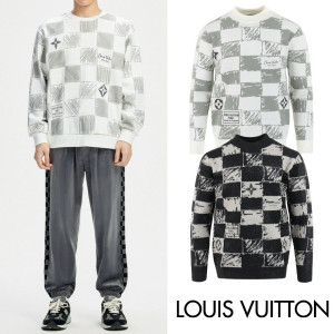 LOUIS VUITTON 루이비통 다미에 자가드 모헤어 니트