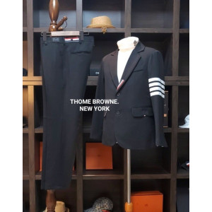 THOM BROWNE 톰브라운 블랙 모던 뉴욕 삼선 슈트 셋트