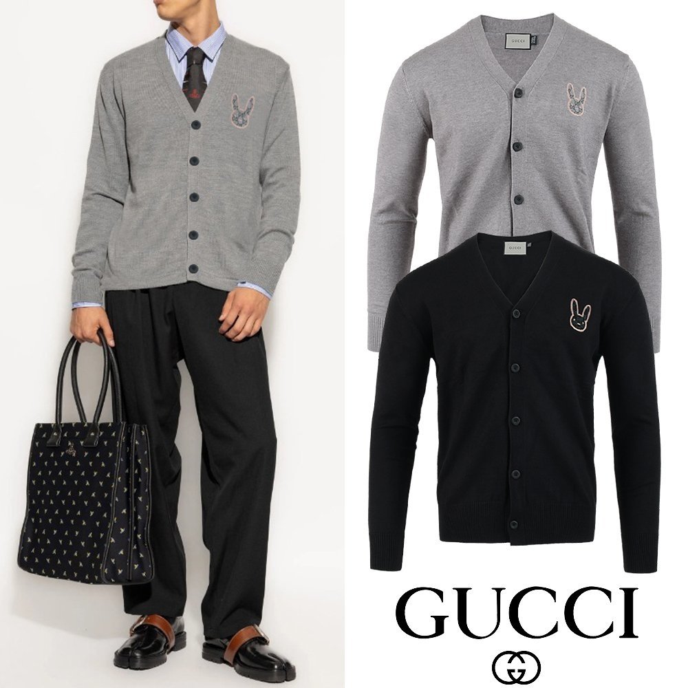 GUCCI 구찌 래빗자수 울 가디건