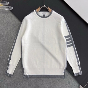 THOM BROWNE 톰브라운 4바 라인 배색 라운드 니트