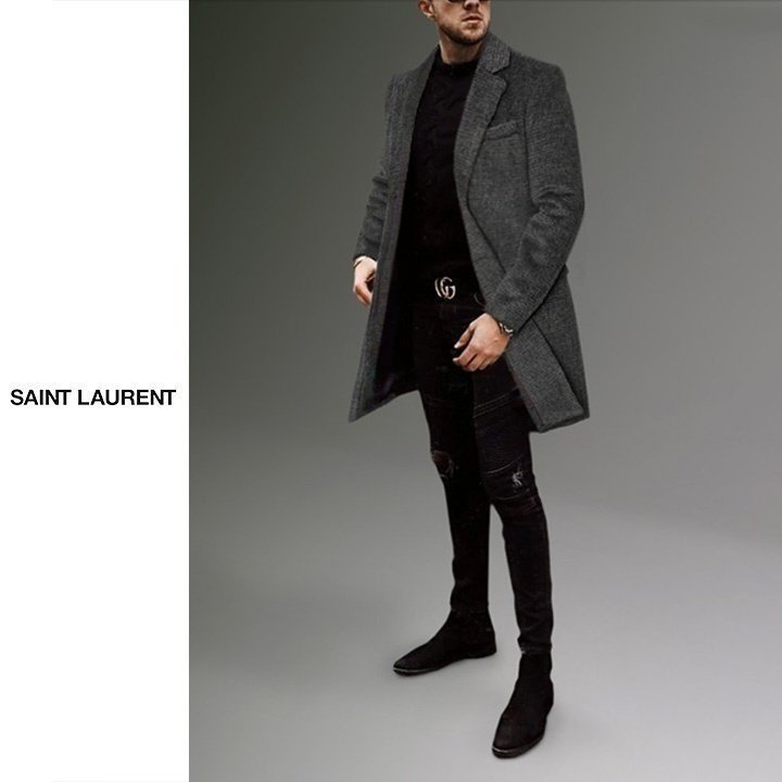 SAINT LAURENT 생로랑 베이직 코트